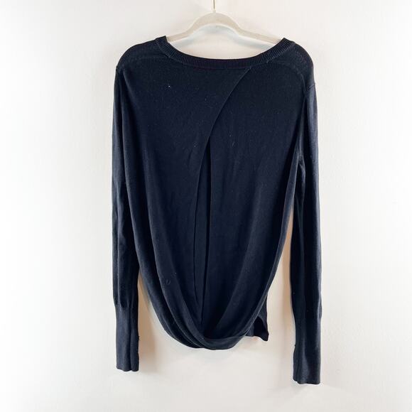 Lululemon Bring It Backbend Open Back Long Sleeve Pullover Sweater Black 8 - Picture 6 of 9